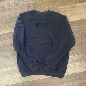 Taylor Swift Black Crewneck Sweatshirt with Subtle Logo